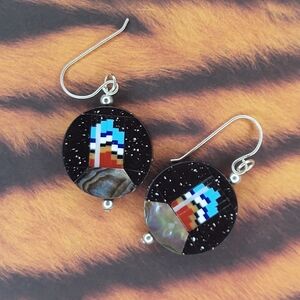 Colorful Inlay Drop Earrings